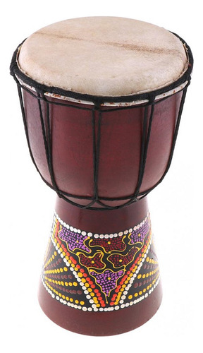 Tambor Musical Africano Tradicional Tallado A Mano En Madera