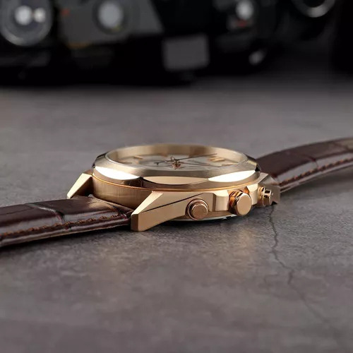 Citizen Dress Classic Crono White Ca4593-15a ...... Dcmstore Correa Café Bisel Oro rosa Fondo Blanco