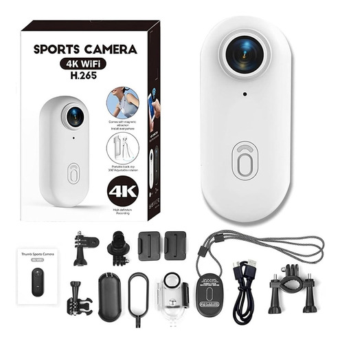 H Mini Câmera De Ação 4k - Rotação De 360° E À Prova D'água