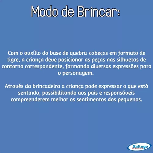 Quebra Cabeças - 25 Peças - Encaixe As Expressões - Xalingo