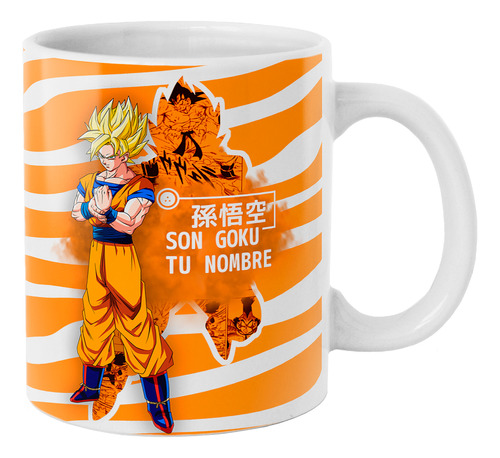 Taza De Dragon Ball Z Goku Ssj Personalizada Con Tu Nombre