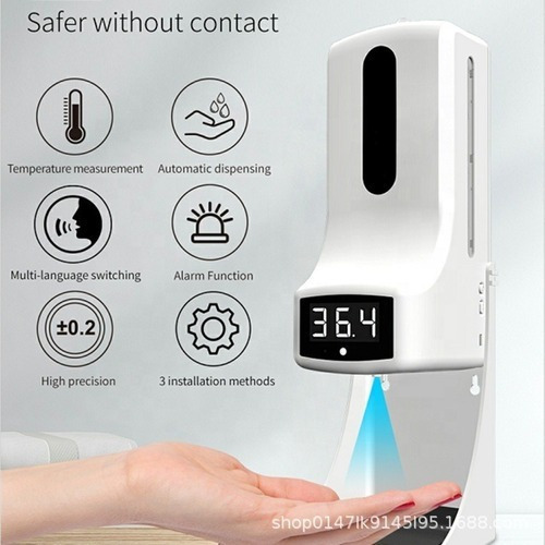 Imagen 5 de 6 de Dispensador De Alcohol Gel Automático Y Termómetro
