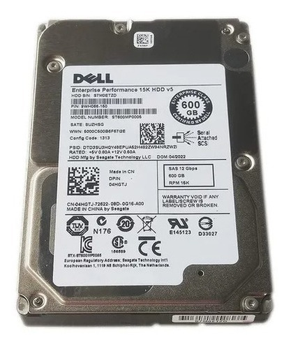 Dell 600gb 10k Rpm Sas 12gbps 2.5  Conexión En Marcha Ajqb