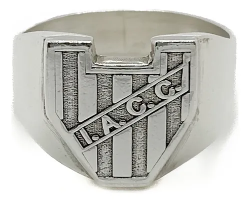 Anillo Escudo Fútbol Instituto Iacc Plata 925 Macizo T:19