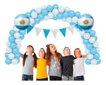 Comprar Set 3 - Globos De Fiestas Patrias De Argentina Blanco Y Celeste Fiestas Patrias
