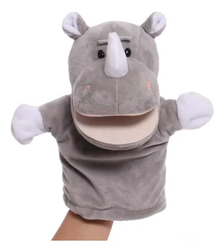 Rinoceronte De Peluche, Marionetas De Mano De Rinoceronte De
