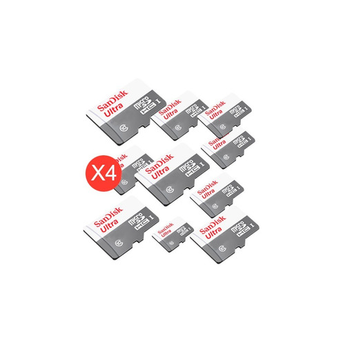 Pack 4 Tarjetas Sandisk  Microsd 16gb Clase 10