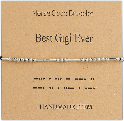 Lqri Pulsera Gigi De Regalo Con Código Morse Gigi Para Mujer