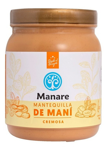 Mantequilla De Maní 100% Natural 1 Kg Onlynaturalstore