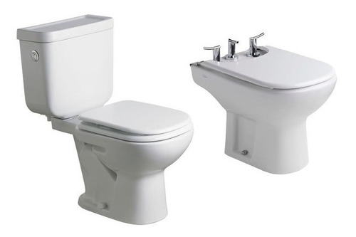 Combo Sanitarios Bari Ferrum Inodoro + Mochila Dual + Bidet