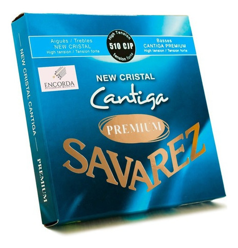 Encordado Savarez 510CJP New Cristal Cantiga Premium Tension Alta Para Guitarra Clasica