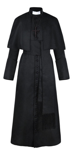 K Traje De Padre Com Traje Long Cross Halloween Priest