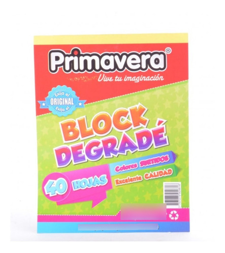 Block Degrade Tamaño Carta X40 Hojas *10 Block Primavera