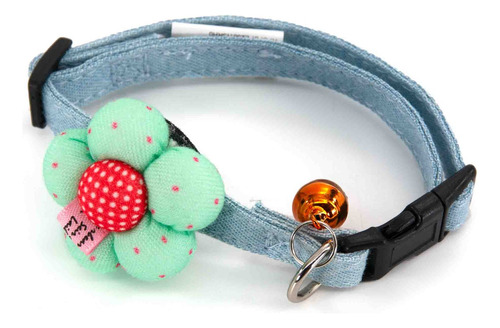 Collar Para Gato Ajustable Con Cascabel Rosetta. Kewoow