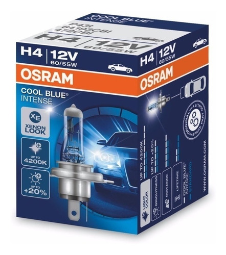 Lampara H4 Para Auto 12v 60/55w Osram Cool Blue Intense