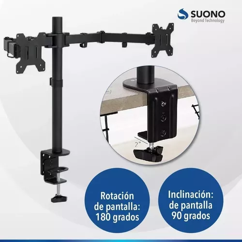 Soporte Tv /Monitor Doble Brazo de Mesa Nictom SM04 13 A 27 Articulado -  NICTOM SOPORTE P AUDIO TV Y VIDEO - Megatone