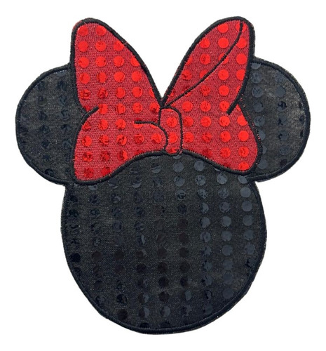 Parche Personajes Mickey Falso Paillette Murgas,prendras Minnie Moño Falso Paillette