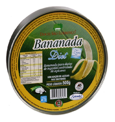 Bananada Diet Lata São Lourenço 500g