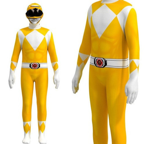 Disfraz Mono De Mighty Morphin Power Rangers Para Adulto, Pa