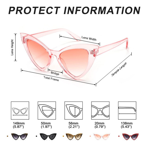 Feisedy Gafas De Sol Estilo Ojo De Gato Retro Para Mujer Gaf