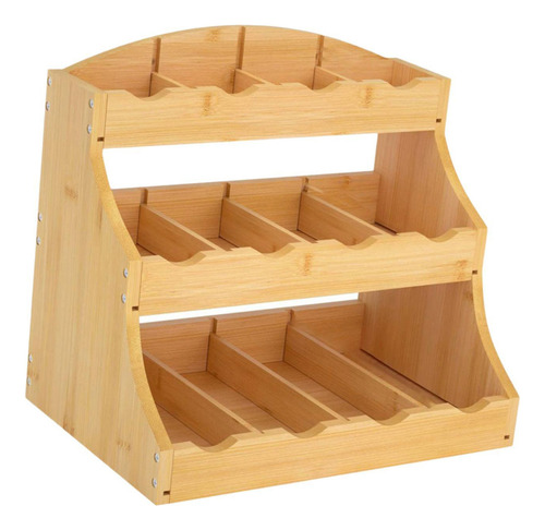 Organizador De Bolsas De Té De Café Polla De Madera Stand