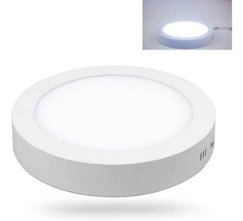 Plafón Redondo Spot Luz Led Techo Fría 18w Delsur