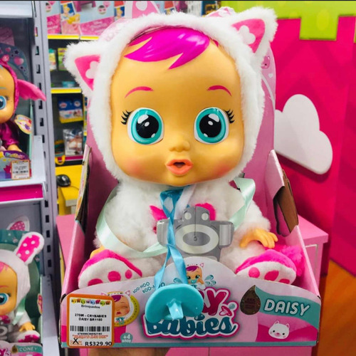 Boneca Cry Babies Daisy Gatinha C/ Sons E Lágrimas Multikids