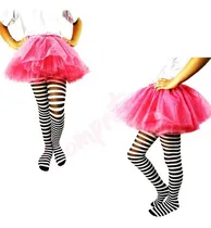 Comprar Media Calceta Over Knee Rayada Rojo Lolita Hallowen Caramelo
