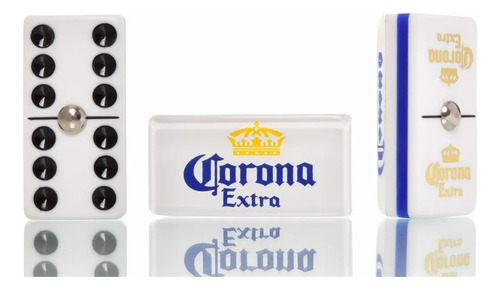 Domino Corona Extra Fondo Blanco Caja Madera
