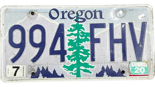 Oregon Original Placa Metálica Carro Eua Usa Americana