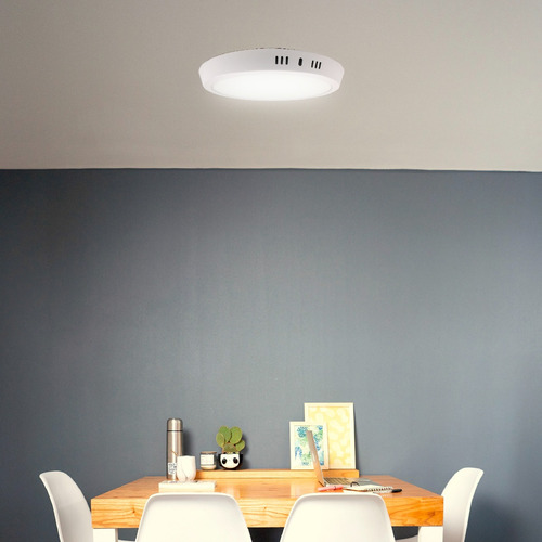 Plafon Led 18w Techo Aplicar Redondo Lampara Color Luz cálida