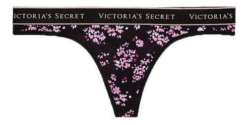 Imagen 1 de 4 de Tanga Panty Victoria's Secret De Algodón Logo Flutter Floral
