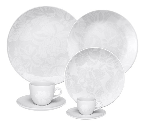 Juego Vajilla X42 Blanc Porcelana Oxford Platos Y Tazas