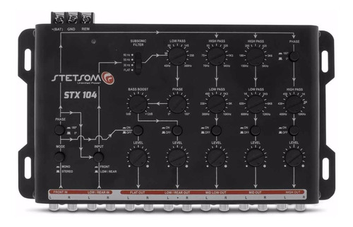 Crossover Stetsom Stx104 5 Vias Mesa Som Automotivo Stx 104