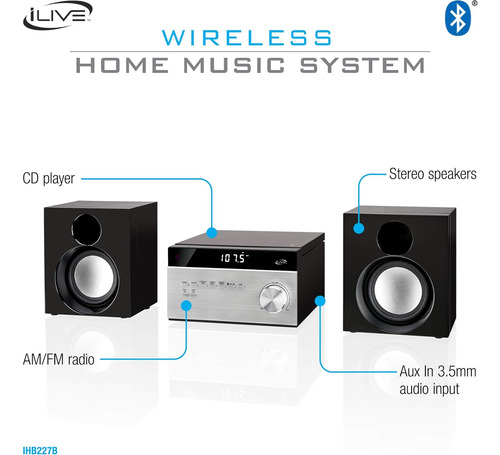 Sistema Estéreo Doméstico Inalámbrico Ilive, Con Reproduc...