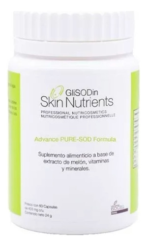 Glisodin Skin Nutrients - Advanced Pure-sod 60 Capsulas Tipo de piel Todo tipo de piel