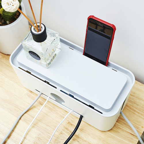 Caja De Gestión De Cables Con Soporte Para Teléfono Para Uso