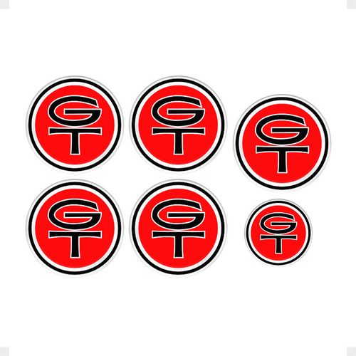 Emblema Compatível Maverick Gt Miolo Roda Volante Vermelho
