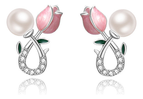 Pendientes De Perlas De Tulipán Con Diseño Superetéreo S999,