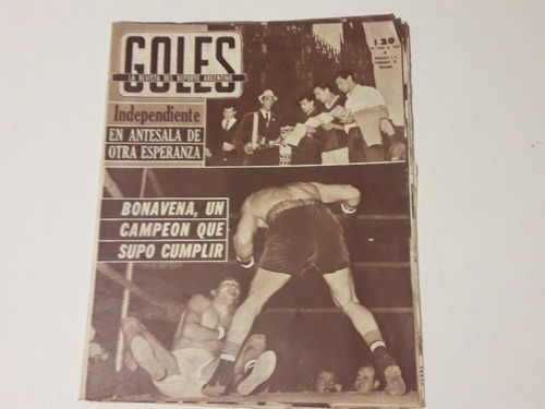 Revista Goles N° 893 De 1965 Bonavena Un Campeon Que Supo..