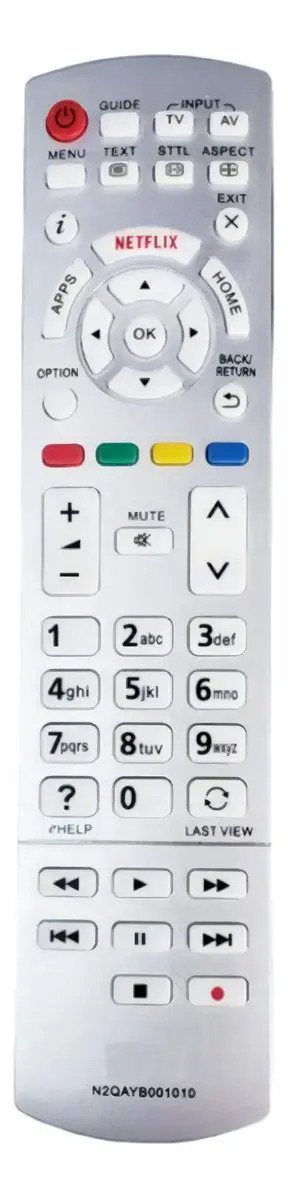Controle Remoto Mxt Tv Led Panasonic N2qayb001010 C/netflix