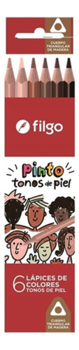 Lapices De Colores Tonos Piel X 6 Pinto Filgo