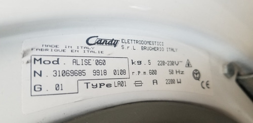 Lavasecarropas Candy - Funciona C/fallas O Repuestos