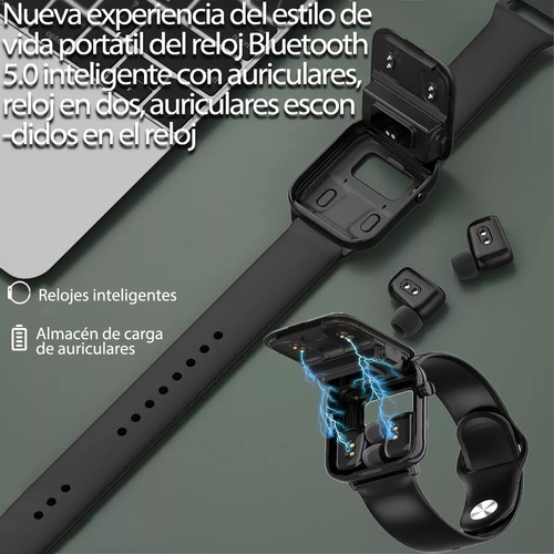 Reloj Inteligente Ultrafino Con Auriculares Inalámbricos