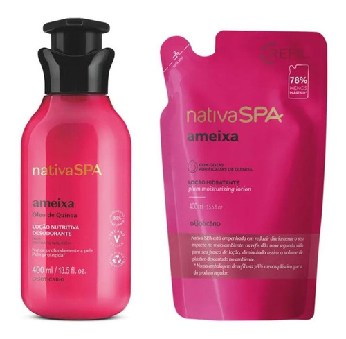 Hidratante E Refil Nativa Spa Ameixa 400ml - O Boticário