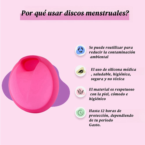 Disco Menstrual Reutilizable L Plus S Silicona Médica