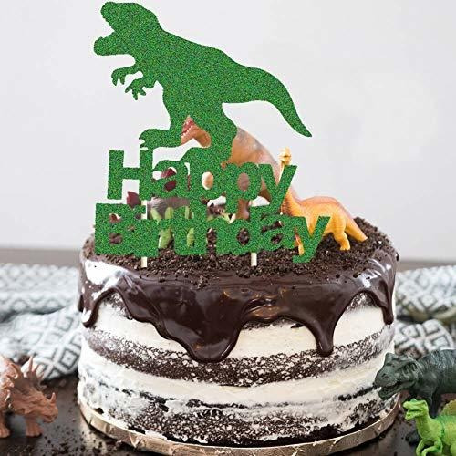 Decoración Para Tarta De Dinosaurio Con Purpurina Verde T-re | Envío gratis