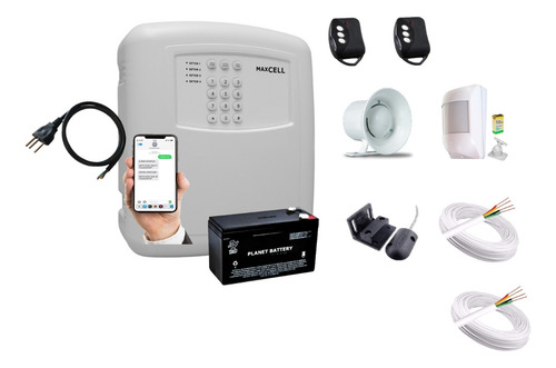Kit Alarme Gsm B1 Sensor Porta De Aço Configurado