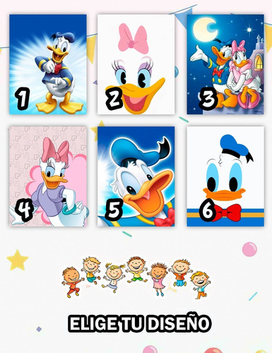 Dulceros Pato Donald Personalizados Recuerdos Fiestas 45 Pz