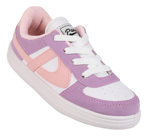 Tenis Moda Niña Blanco Tacto Piel Panam 15503811